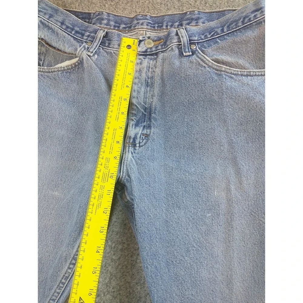 Wrangler Mens 9760WDR Light Wash Straight Leg Cotton Denim Jeans Blue 36x29